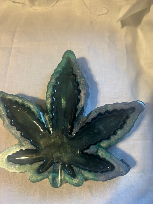 Marijuana Leaf shaped ashtray