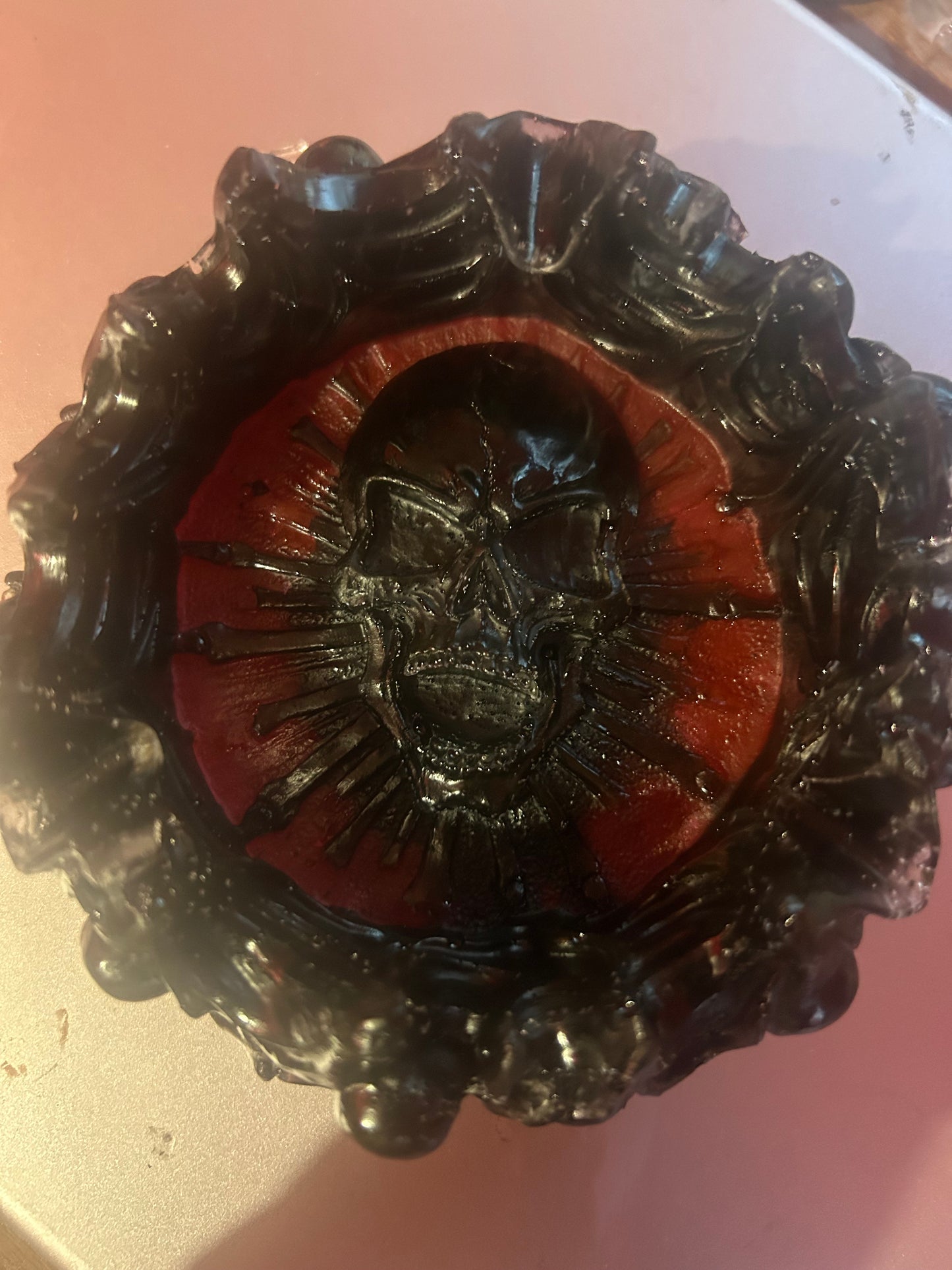 Custom Handmade Resin Skull Ashtrays